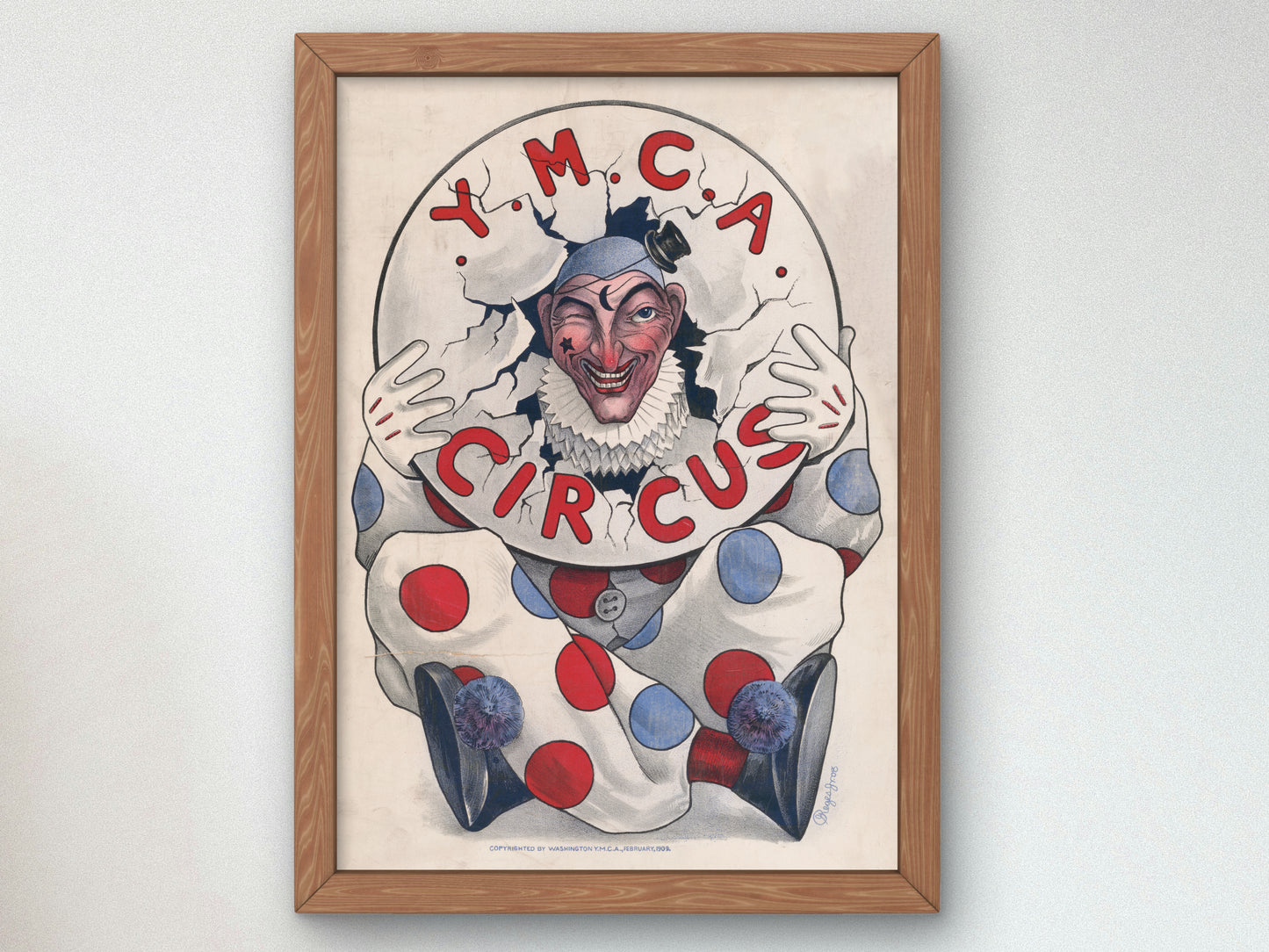 Y.M.C.A. Circus by Andrew B. Graham 1909, Wall Art Print, Fine Art Reproduction, Museum Quality Decor, Poster