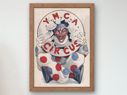 Y.M.C.A. Circus by Andrew B. Graham 1909, Wall Art Print, Fine Art Reproduction, Museum Quality Decor, Poster