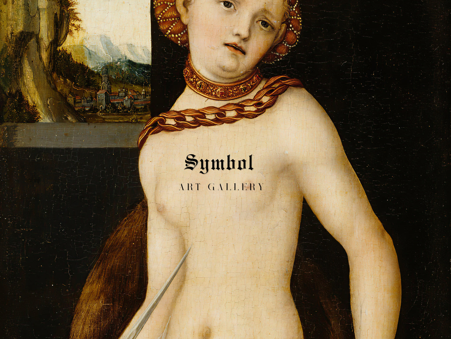 Lucretia by Lucas Cranach the Elder 1530, Wall Art Print, Fine Art Reproduction, Museum Quality Decor, Poster