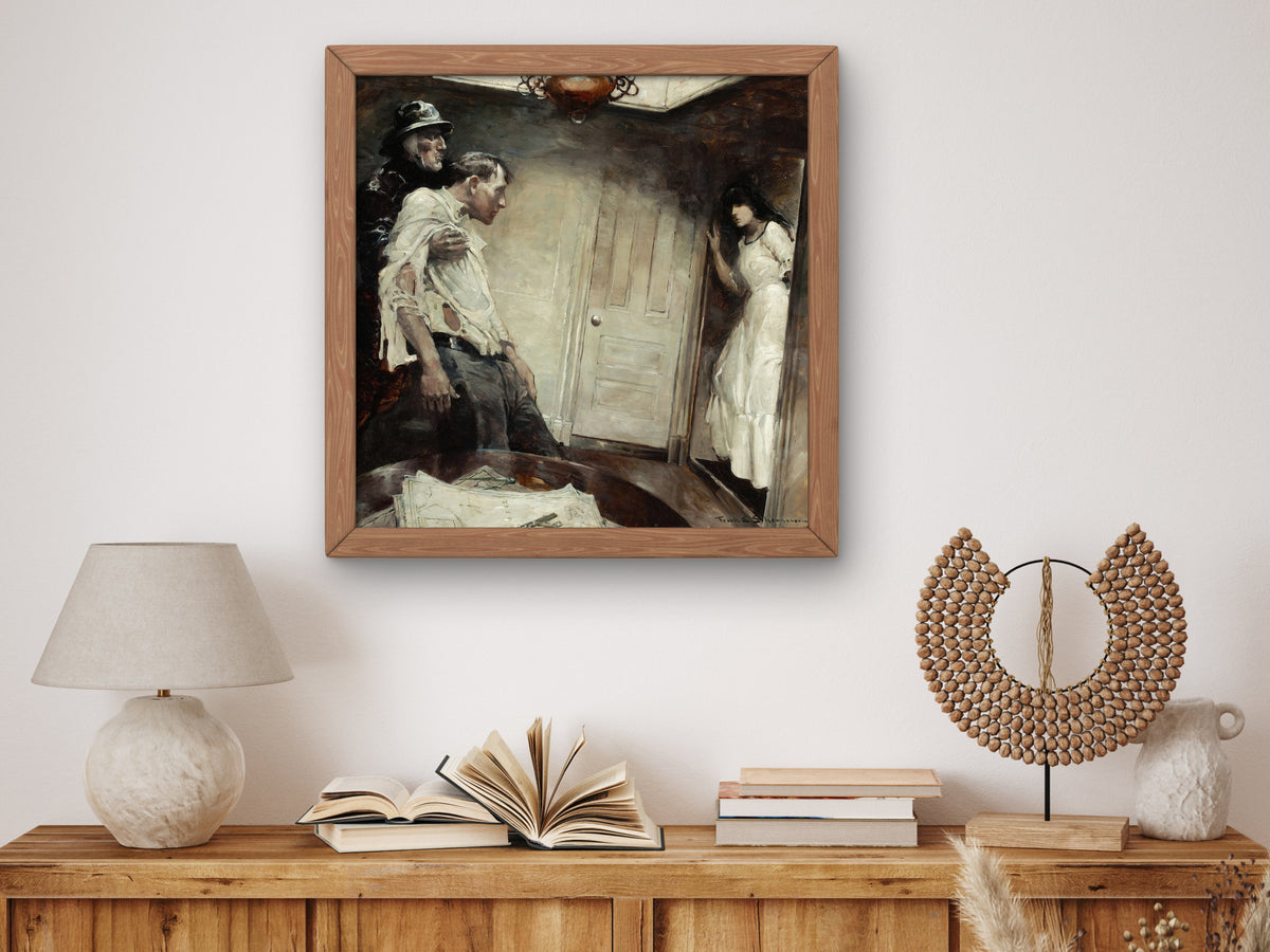What Happened Here by Frank Earle Schoonover 1912, Wall Art Print, Fine Art Reproduction, Museum Quality Decor, Poster
