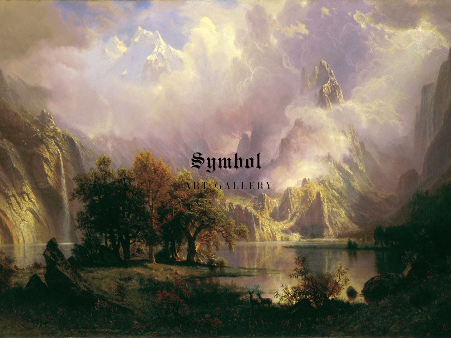Among the Sierra Nevada California by Albert Bierstadt 1868, Wall Art Print, Fine Art Reproduction, Museum Quality Decor, Poster