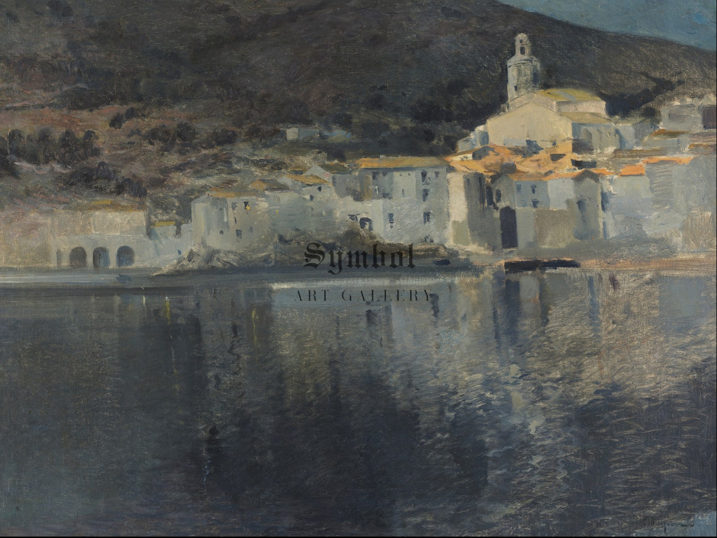 View of Cadaqués by Eliseo Meifrén 1910, Wall Art Print, Fine Art Reproduction, Museum Quality Decor, Poster