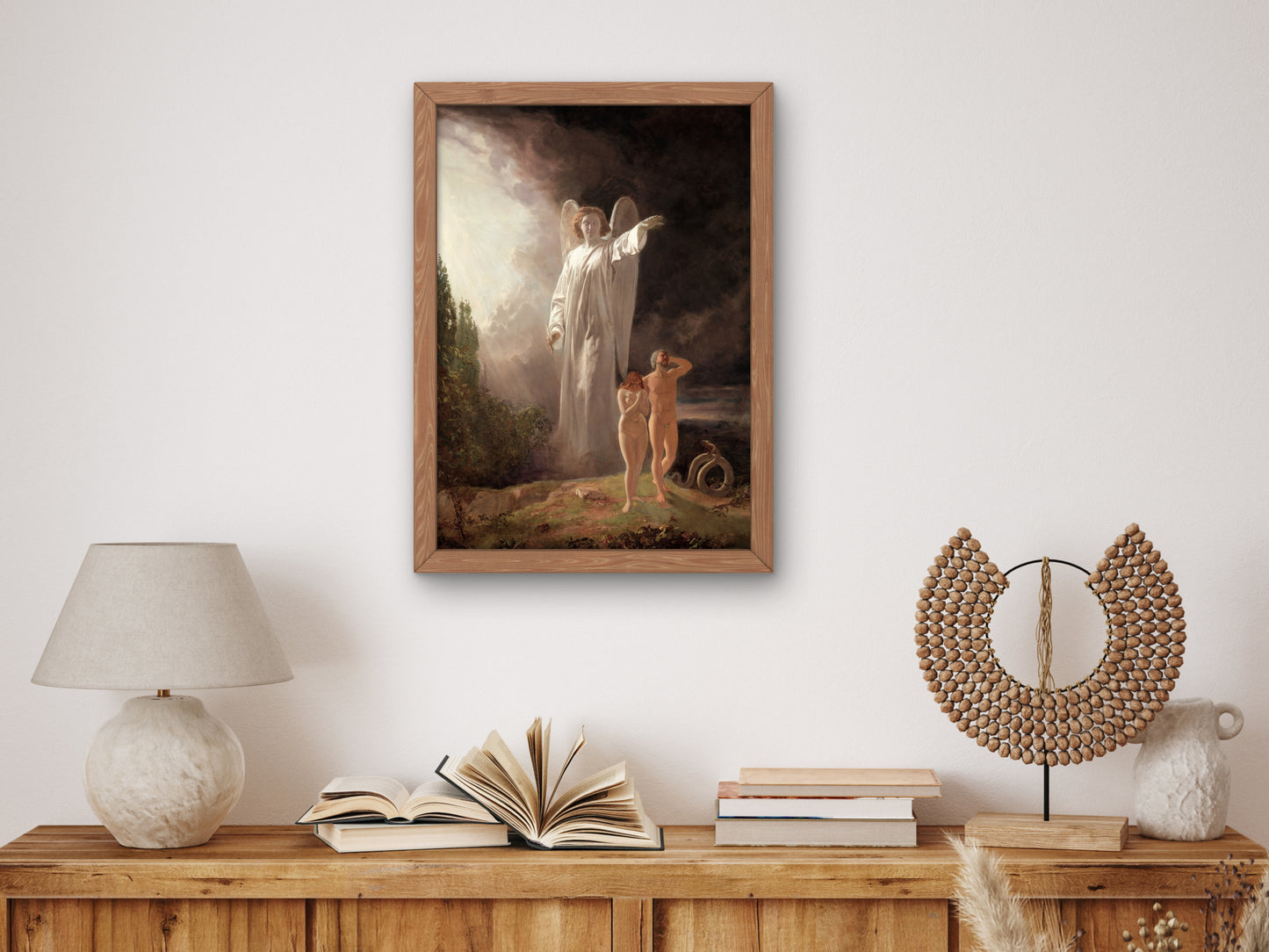 Expulsion of Adam and Eve by John Faed, Wall Art Print, Fine Art Reproduction, Museum Quality Decor, Poster