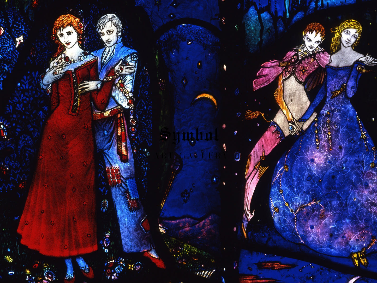 The Playboy of the Western World and The Others Geneva Window by Harry Clarke 1926, Wall Art Print, Fine Art Reproduction, Museum Quality