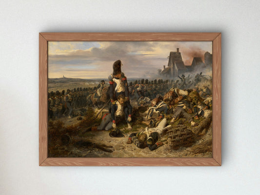 Battle Scene by Joseph Louis Hippolyte Bellangé 1825, Wall Art Print, Fine Art Reproduction, Museum Quality Decor, Poster