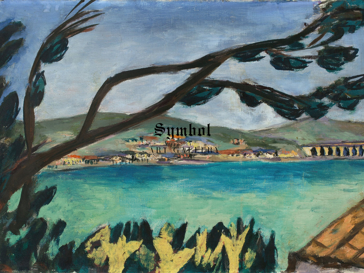 Small Landscape from Bandol by Max Beckmann 1938, Wall Art Print, Fine Art Reproduction, Museum Quality Decor, Poster