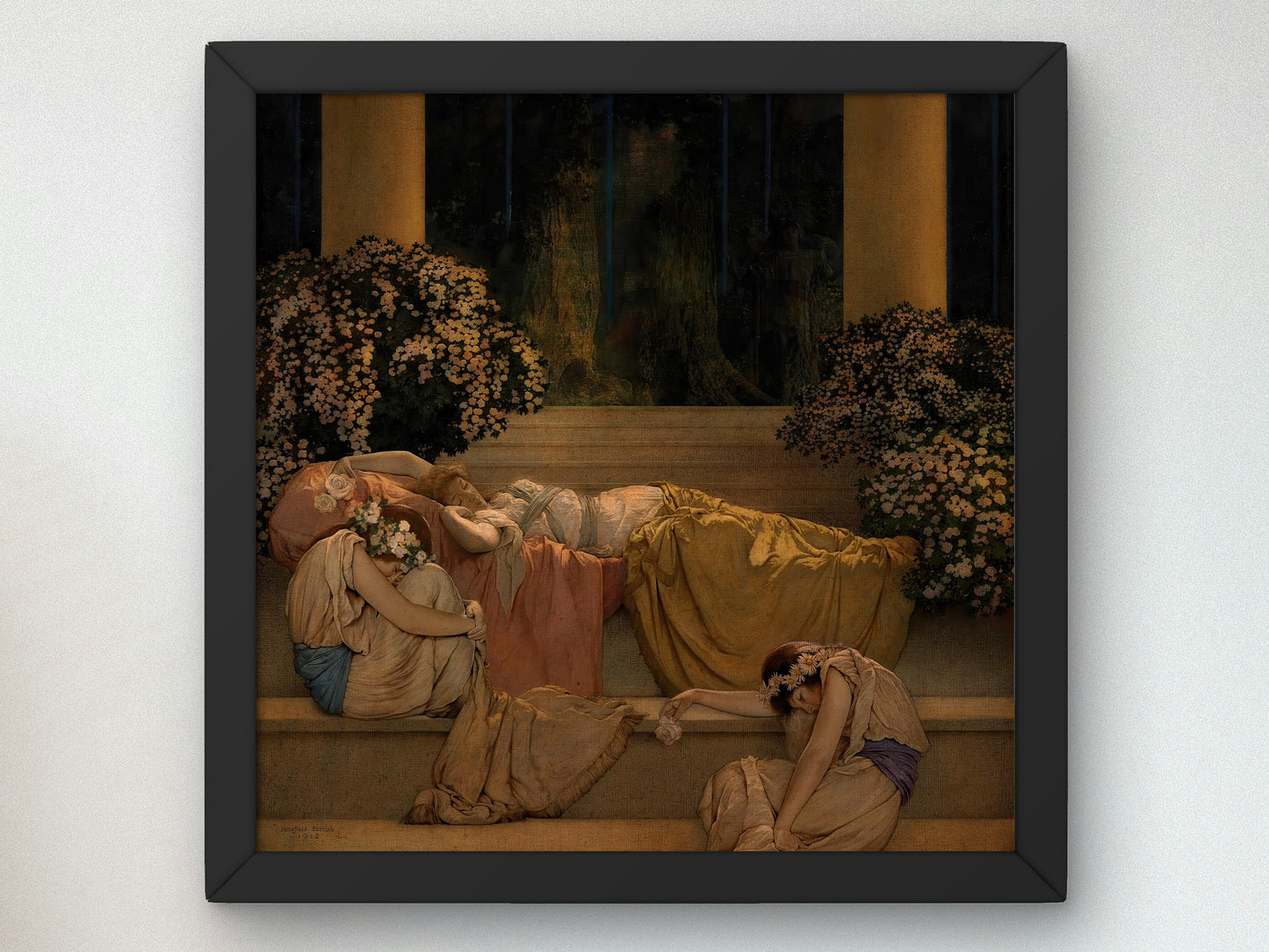 Sleeping Beauty in the Wood by Maxfield Parrish 1912, Wall Art Print, Fine Art Reproduction, Museum Quality Decor, Poster