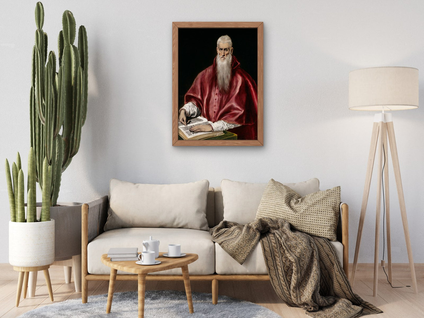 Saint Jerome as Scholar by El Greco 1600, Wall Art Print, Fine Art Reproduction, Museum Quality Decor, Poster
