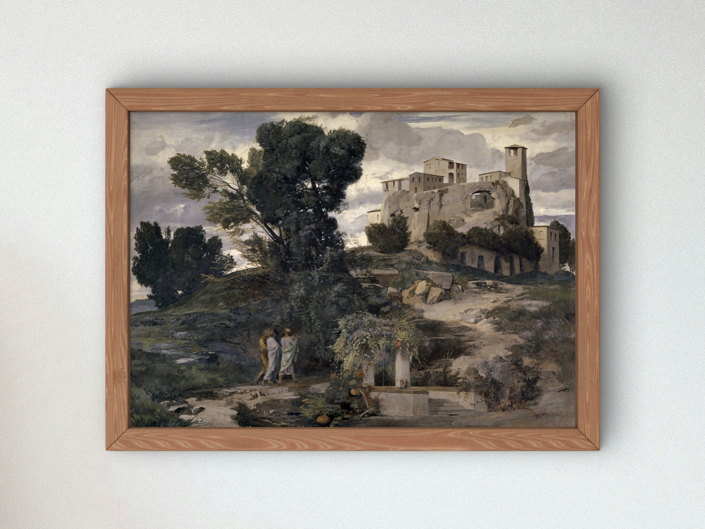 On the Way to Emmaus by Arnold Böcklin 1868, Wall Art Print, Fine Art Reproduction, Museum Quality Decor, Poster
