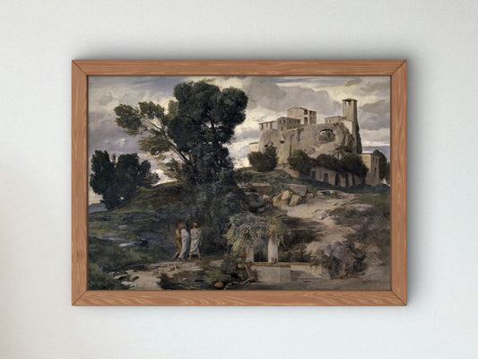 On the Way to Emmaus by Arnold Böcklin 1868, Wall Art Print, Fine Art Reproduction, Museum Quality Decor, Poster
