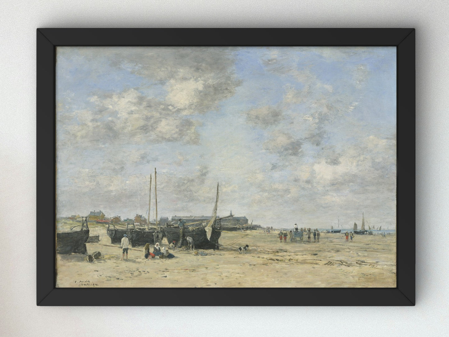Seashore of Berck by Eugène Boudin 1878, Wall Art Print, Fine Art Reproduction, Museum Quality Decor, Poster