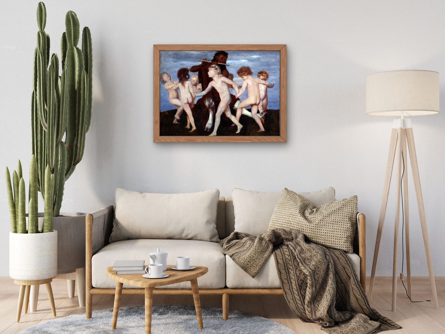 Pan Dancing with Children by Arnold Böcklin 1884, Wall Art Print, Fine Art Reproduction, Museum Quality Decor, Poster