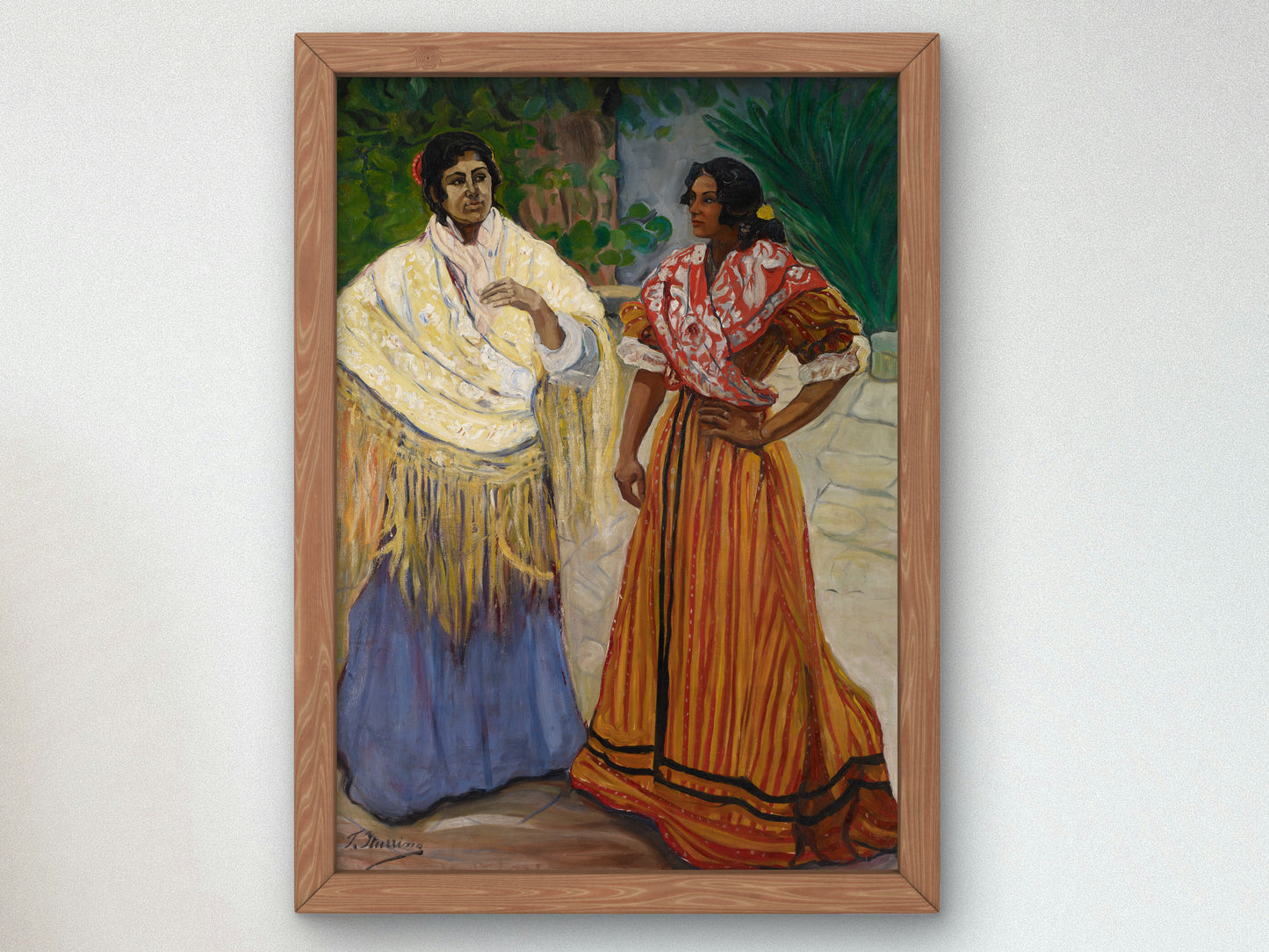 Two Gypsies by Francisco Iturrino, Wall Art Print, Fine Art Reproduction, Museum Quality Decor, Poster