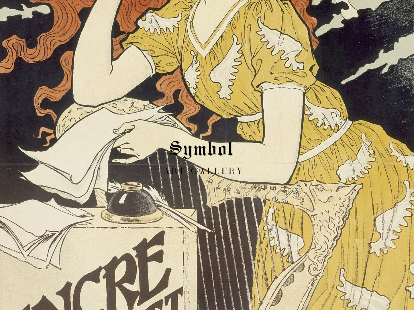 Encre L. Marquet by Eugène Grasset 1892, Wall Art Print, Fine Art Reproduction, Museum Quality Decor, Poster
