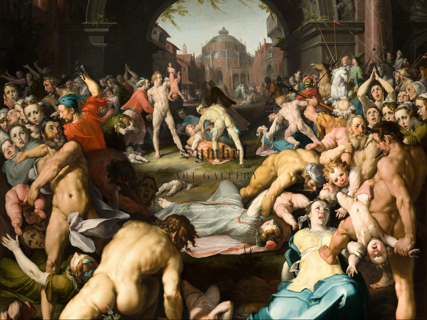 Massacre of the Innocents by Cornelis Cornelisz van Haarlem 1591, Wall Art Print, Fine Art Reproduction, Museum Quality Decor, Poster