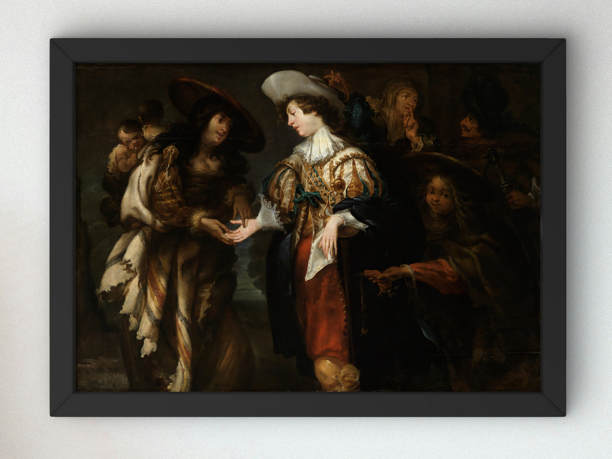 The Fortune Teller by Jan Cossiers 1635, Wall Art Print, Fine Art Reproduction, Museum Quality Decor, Poster