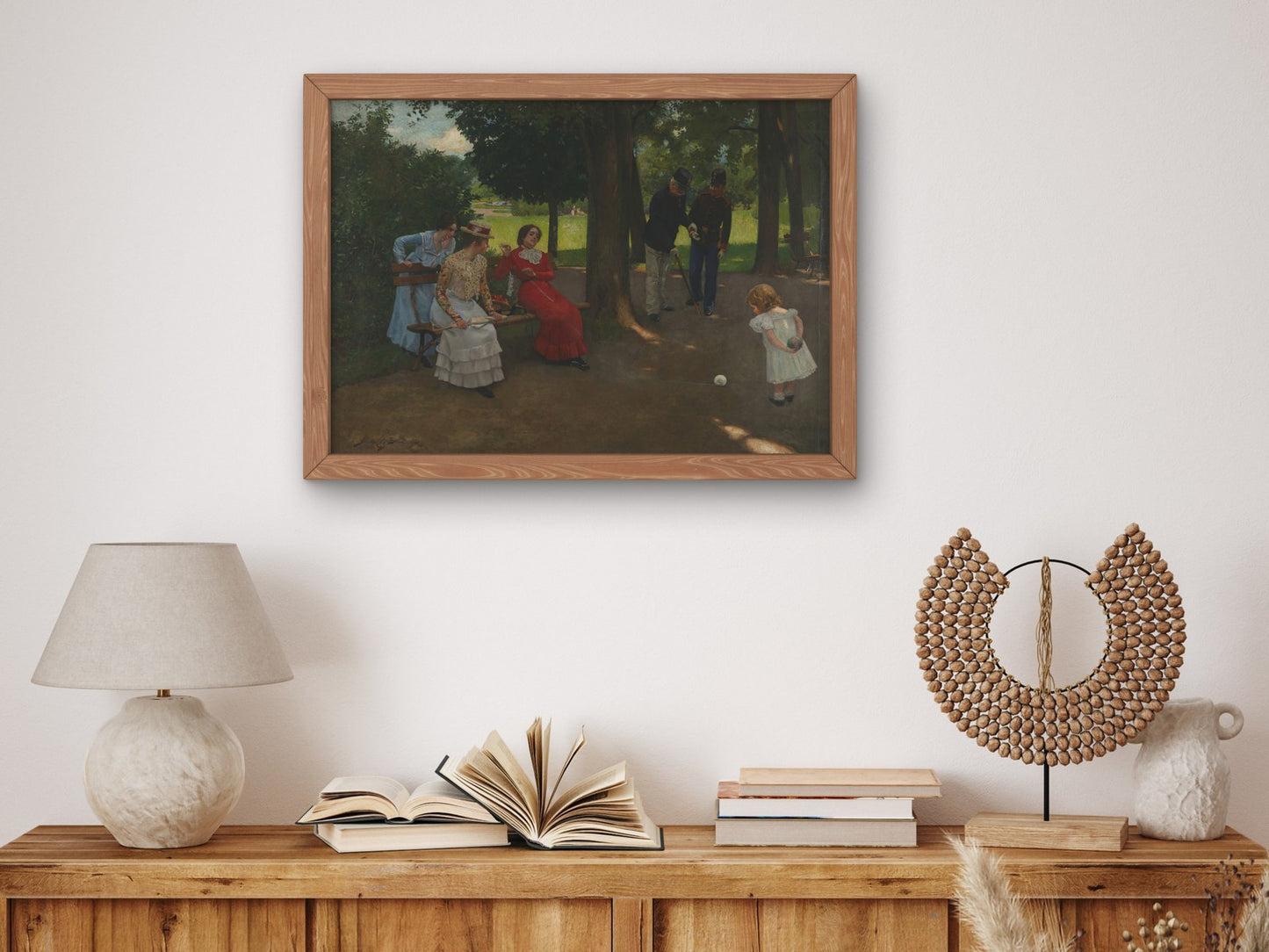 Idyll in Banská Bystrica Park by Dominik Skutecký 1902, Wall Art Print, Fine Art Reproduction, Museum Quality Decor, Poster
