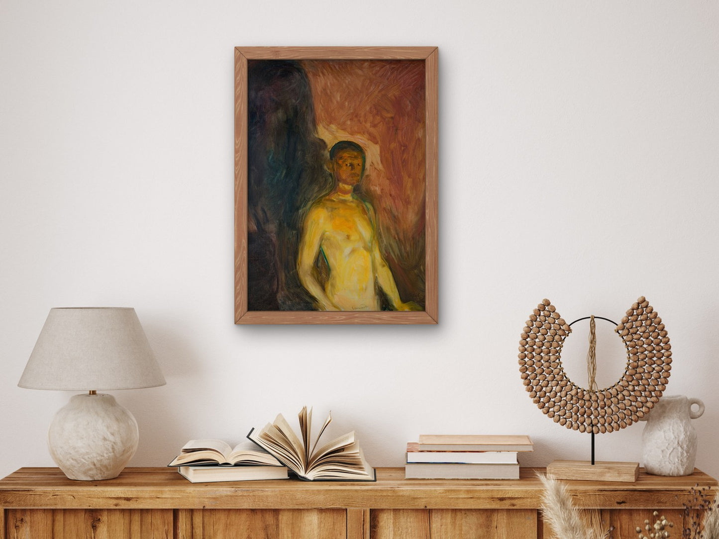 Self Portrait in Hell by Edvard Munch 1903, Wall Art Print, Fine Art Reproduction, Museum Quality Decor, Poster