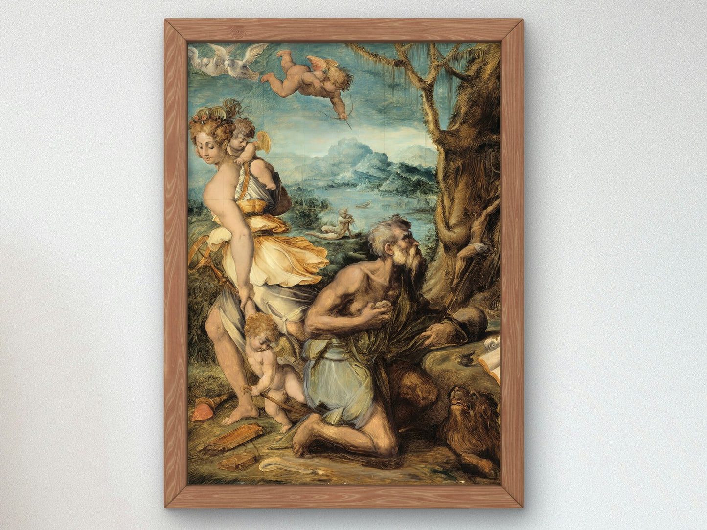 The Temptation of Saint Jerome by Giorgio Vasari 1541, Wall Art Print, Fine Art Reproduction, Museum Quality Decor, Poster