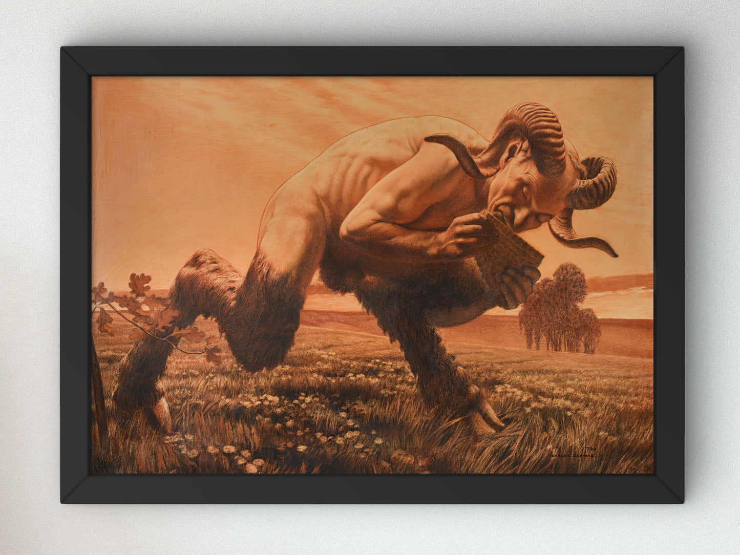 L'Heure du Faune by Carlos Schwabe 1920, Wall Art Print, Fine Art Reproduction, Museum Quality Decor, Poster