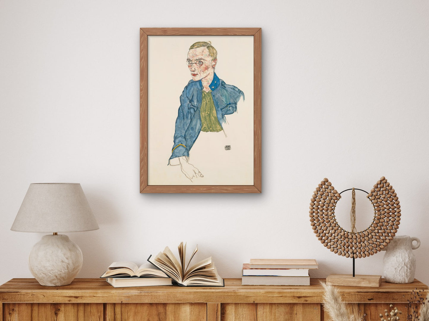 One Year Volunteer Lance Corporal by Egon Schiele 1916, Wall Art Print, Fine Art Reproduction, Museum Quality Decor, Poster
