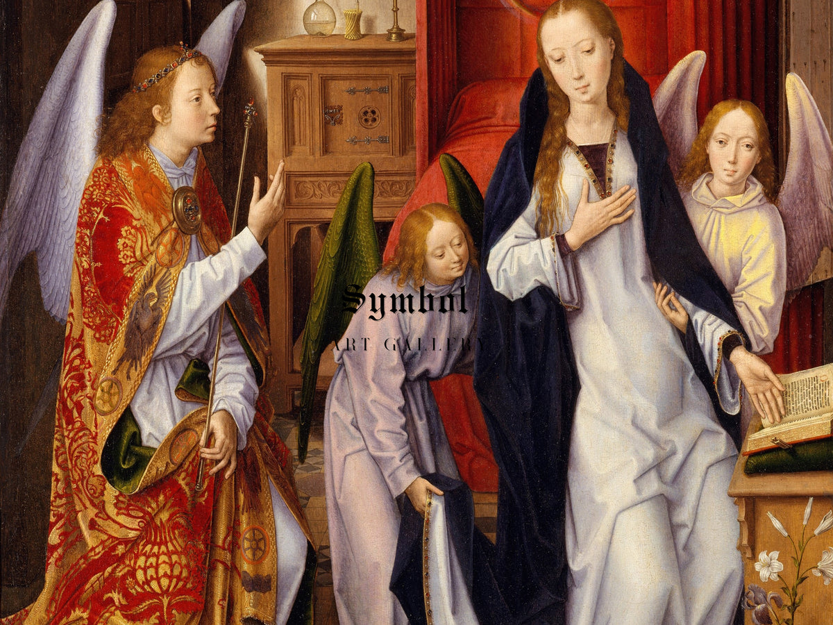The Annunciation by Hans Memling 1480, Wall Art Print, Fine Art Reproduction, Museum Quality Decor, Poster