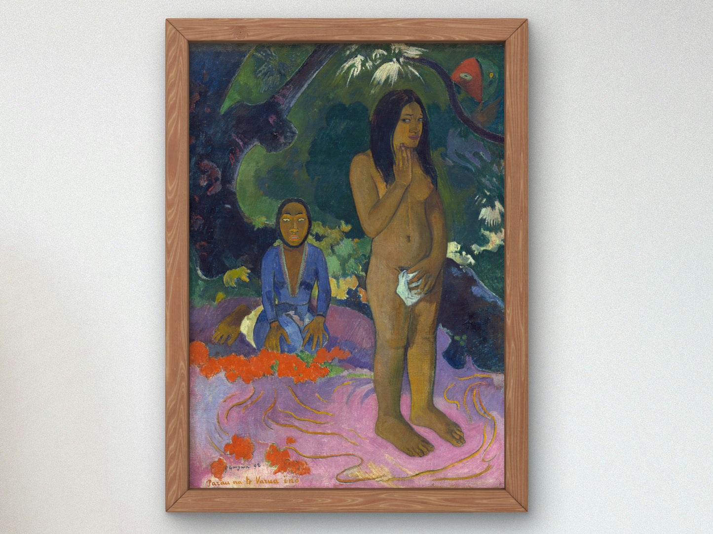 Words of the Devil by Paul Gauguin 1892, Wall Art Print, Fine Art Reproduction, Museum Quality Decor, Poster