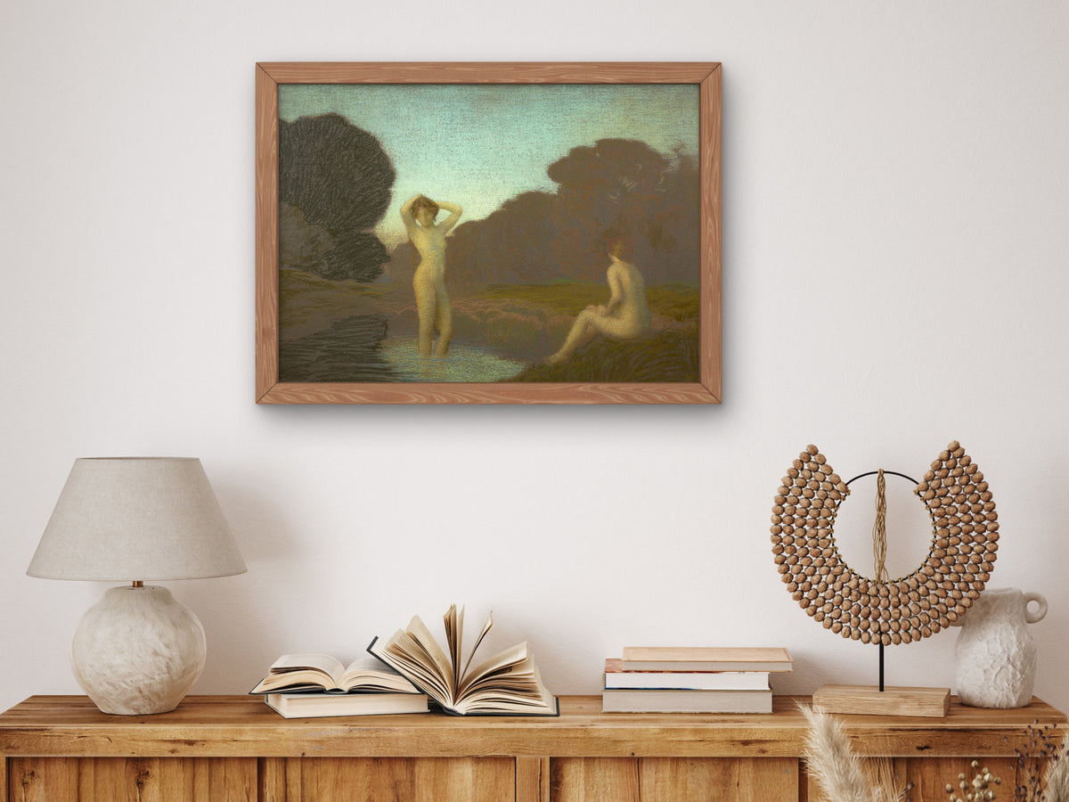 The Two Bathers by Emile Rene Menard, Wall Art Print, Fine Art Reproduction, Museum Quality Decor, Poster