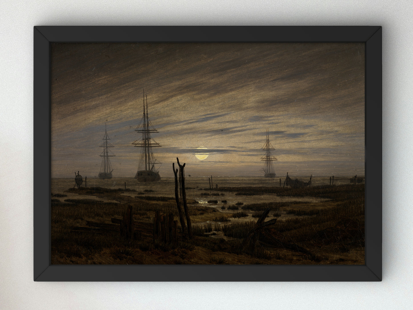Ships at Anchor by Caspar David Friedrich 1828, Wall Art Print, Fine Art Reproduction, Museum Quality Decor, Poster