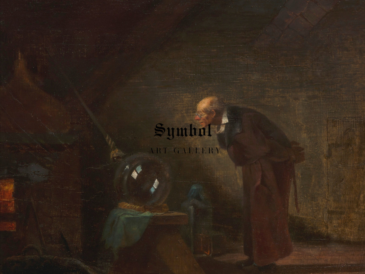 The Alchemist by Carl Spitzweg 1860, Wall Art Print, Fine Art Reproduction, Museum Quality Decor, Poster