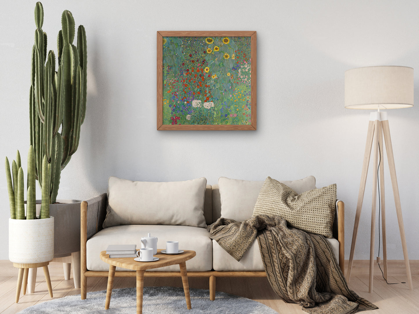 Farm Garden with Sunflowers by Gustav Klimt 1906, Wall Art Print, Fine Art Reproduction, Museum Quality Decor, Poster