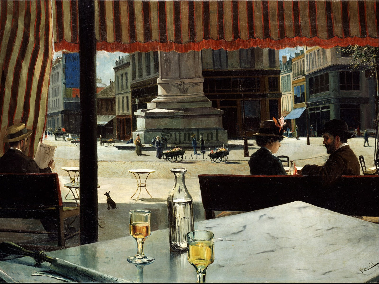 Plaza de París by Eliseo Meifrén 1906, Wall Art Print, Fine Art Reproduction, Museum Quality Decor, Poster