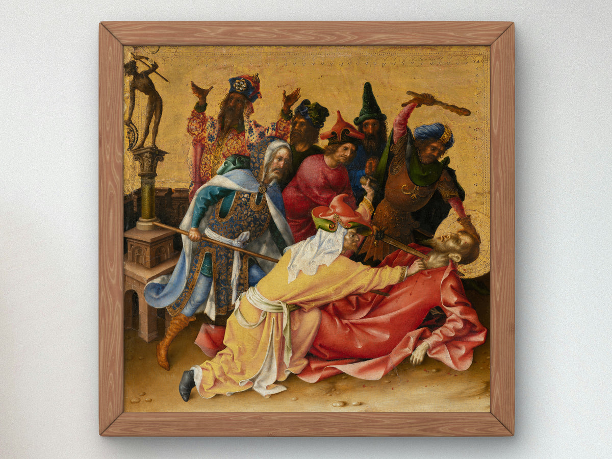 Martyrdom of Saint Simon and Judas by Stefan Lochner 1435, Wall Art Print, Fine Art Reproduction, Museum Quality Decor, Poster