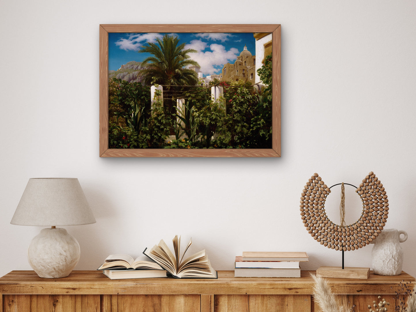Garden of an Inn, Capri by Frederic Leighton 1859, Wall Art Print, Fine Art Reproduction, Museum Quality Decor, Poster