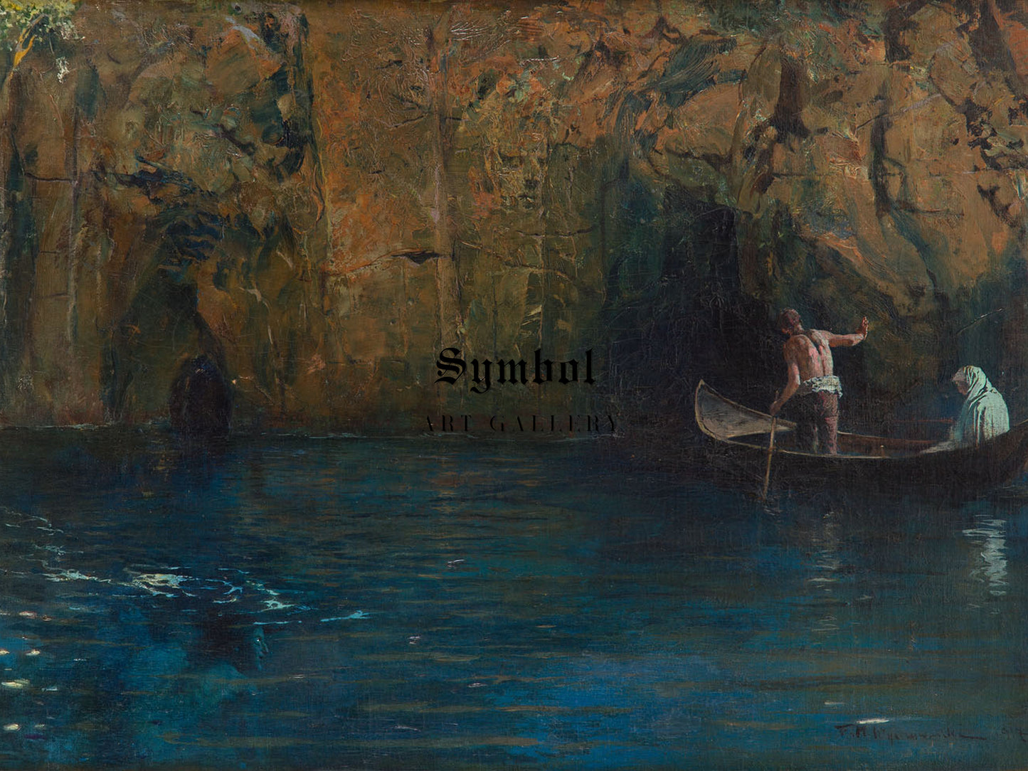 Charon's Boat by Feliks Michał Wygrzywalski 1917, Wall Art Print, Fine Art Reproduction, Museum Quality Decor, Poster
