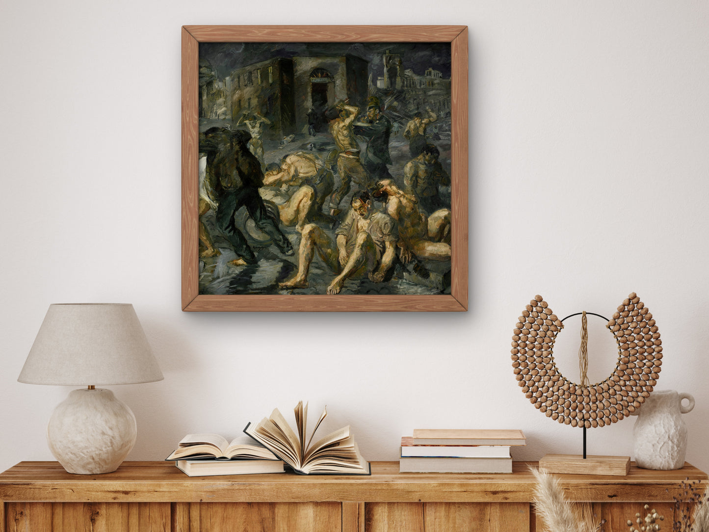 Scene from the Destruction of Messina by Max Beckmann 1909, Wall Art Print, Fine Art Reproduction, Museum Quality Decor, Poster