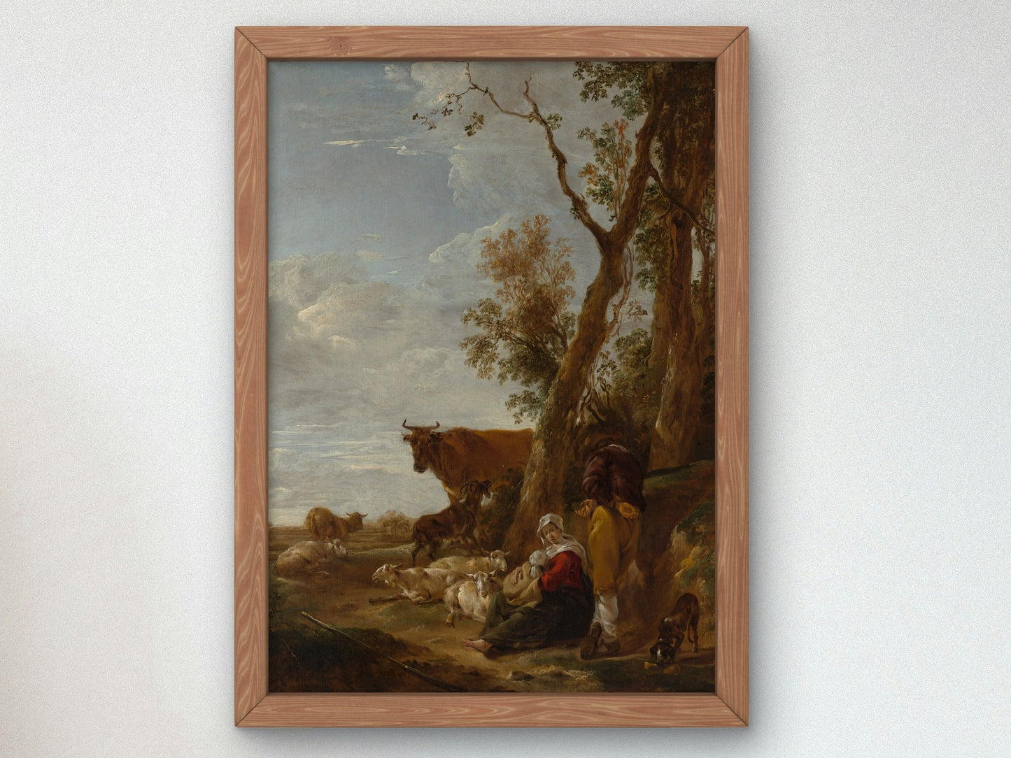Rest by Nicolaes Berchem 1644, Wall Art Print, Fine Art Reproduction, Museum Quality Decor, Poster