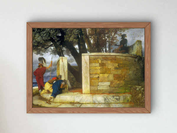 The Sanctuary of Hercules by Arnold Böcklin 1884, Wall Art Print, Fine Art Reproduction, Museum Quality Decor, Poster