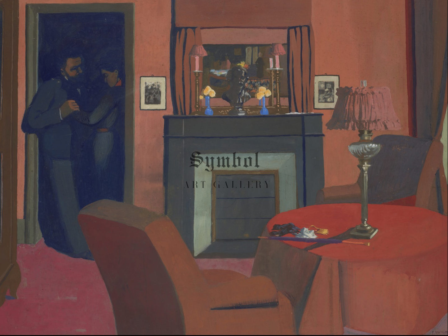 La Chambre Rouge by Félix Vallotton 1898, Wall Art Print, Fine Art Reproduction, Museum Quality Decor, Poster