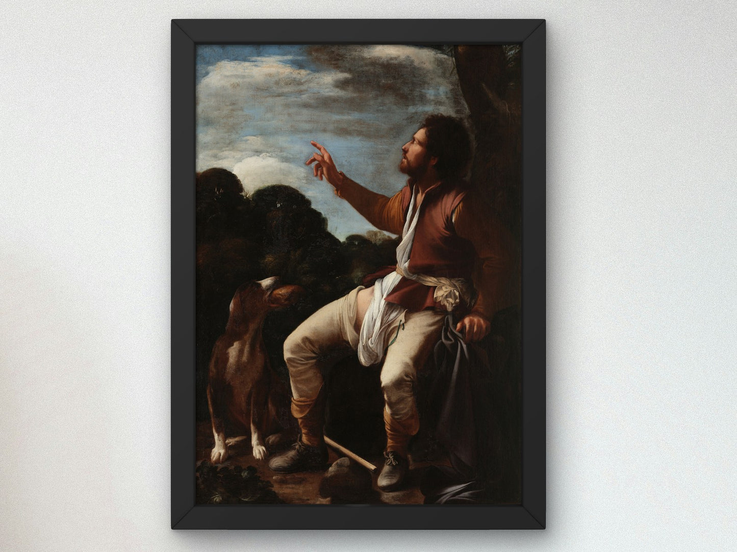 Saint Roch by Carlo Saraceni 1611, Wall Art Print, Fine Art Reproduction, Museum Quality Decor, Poster