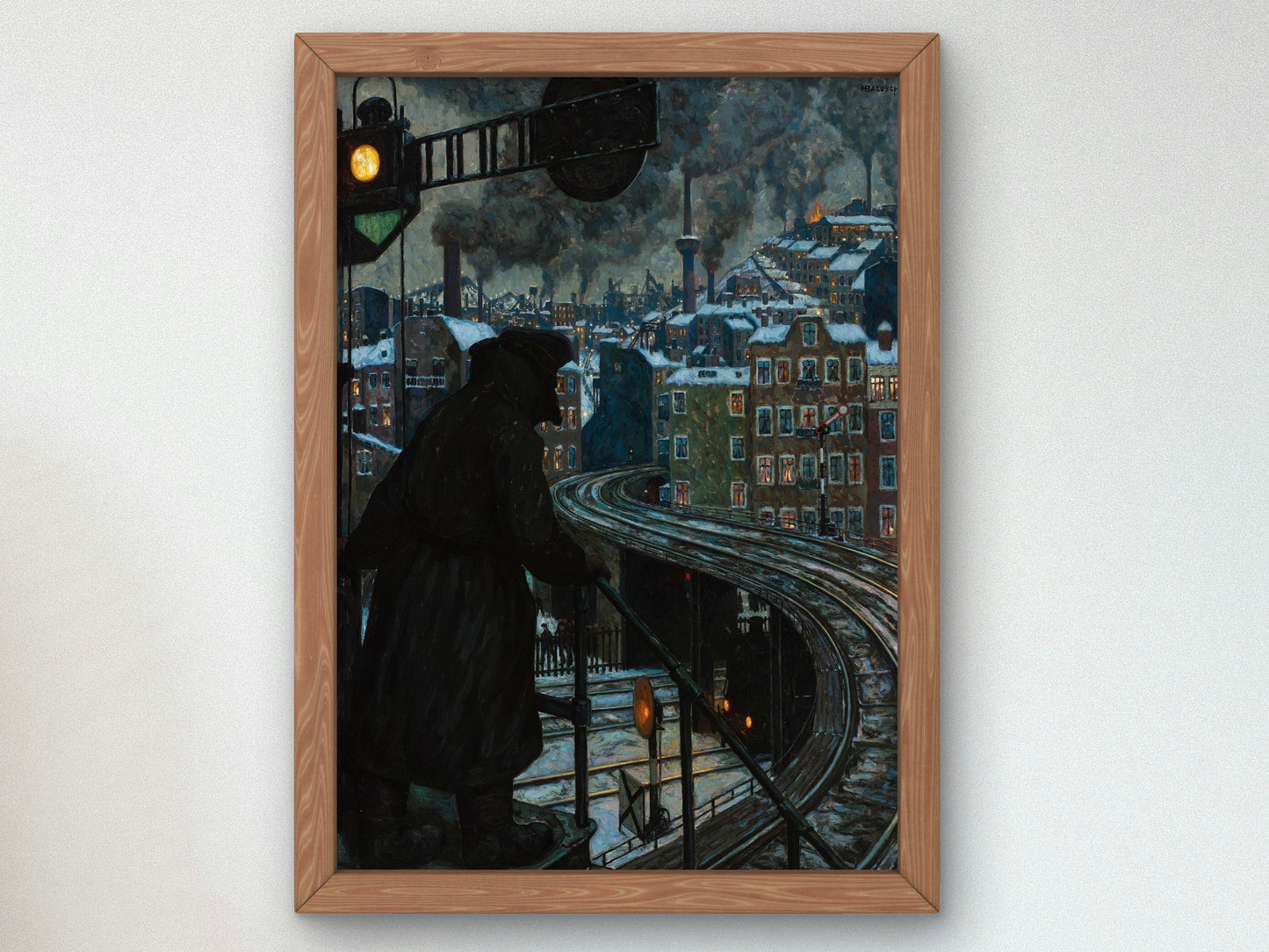 Working Class City by Hans Baluschek 1920, Wall Art Print, Fine Art Reproduction, Museum Quality Decor, Poster