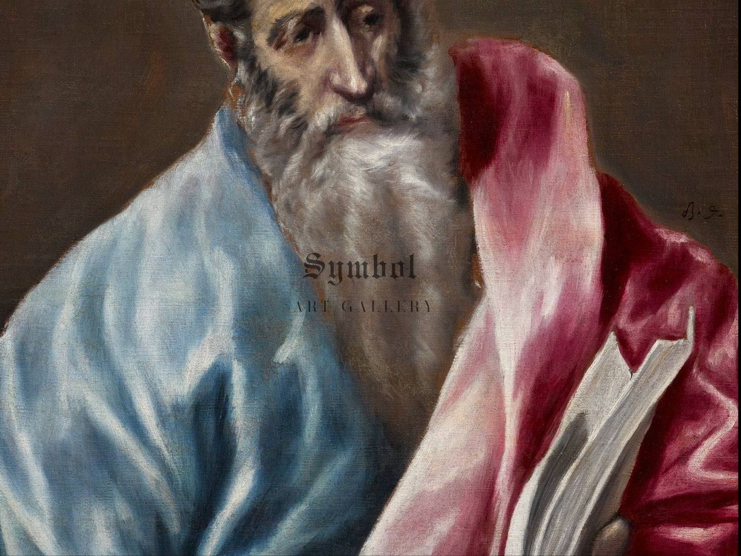 Saint Matthew by El Greco 1610, Wall Art Print, Fine Art Reproduction, Museum Quality Decor, Poster