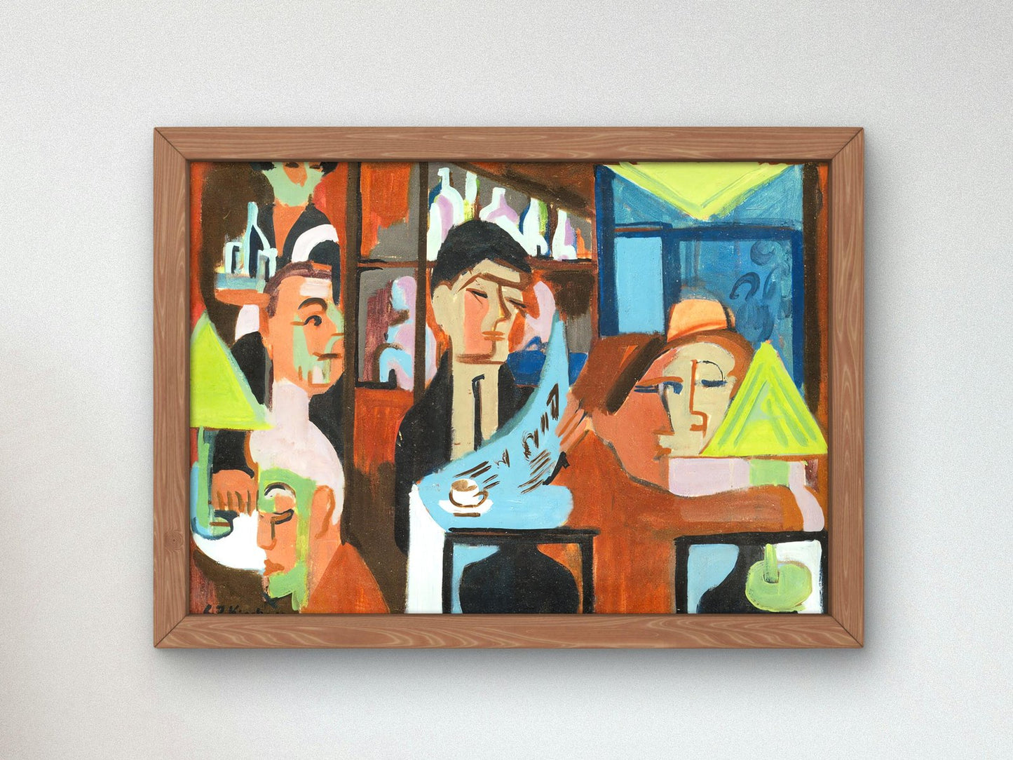 Café in Davos by Ernst Ludwig Kirchner, 1928, Expressionism, fine art print