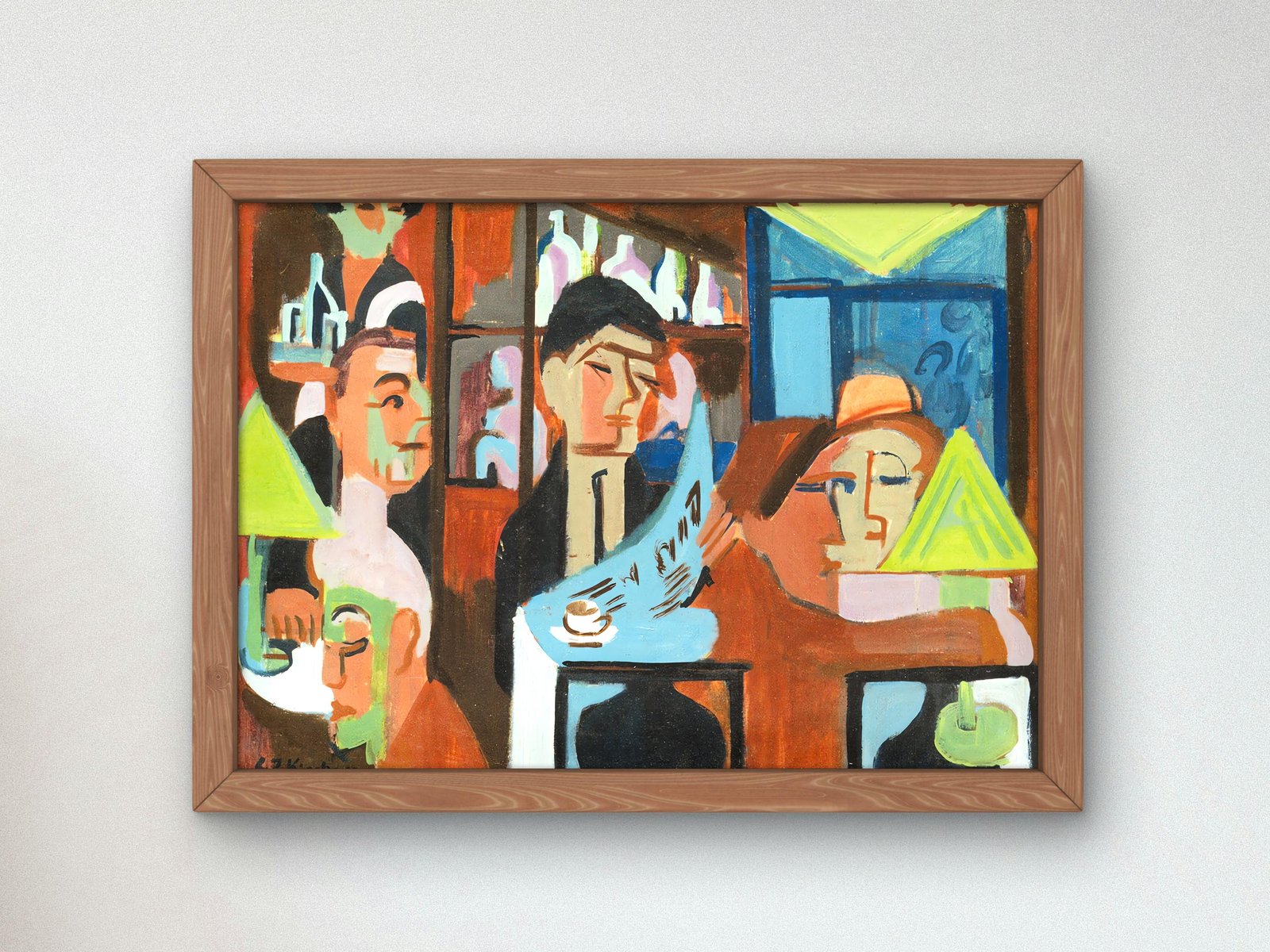 Café in Davos by Ernst Ludwig Kirchner, 1928, Expressionism, fine art print
