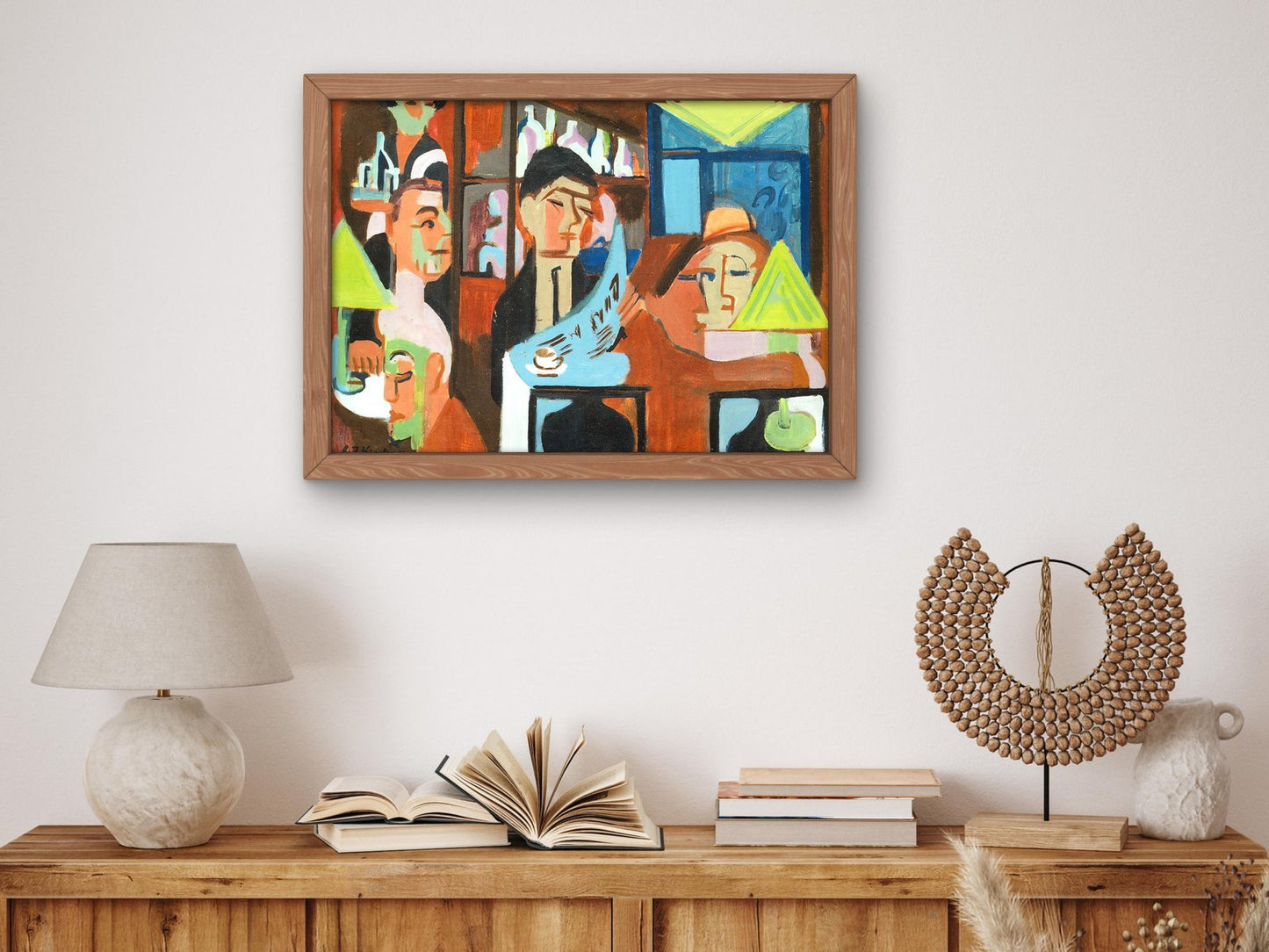 Café in Davos by Ernst Ludwig Kirchner, 1928, Expressionism, fine art print