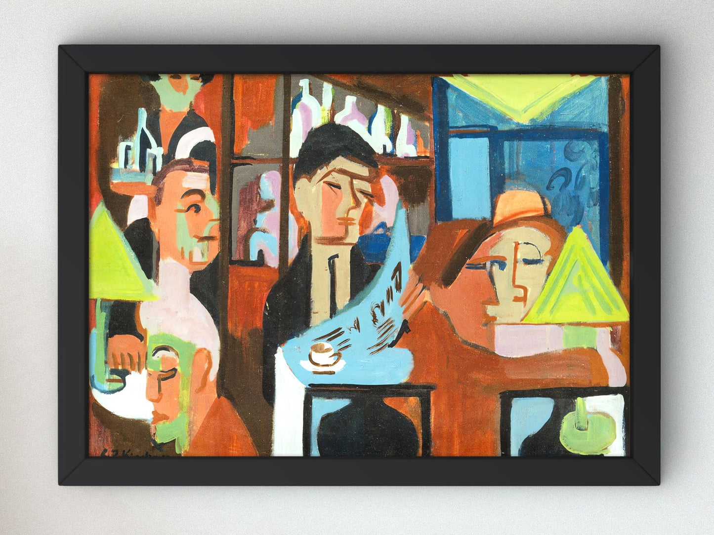 Café in Davos by Ernst Ludwig Kirchner, 1928, Expressionism, fine art print