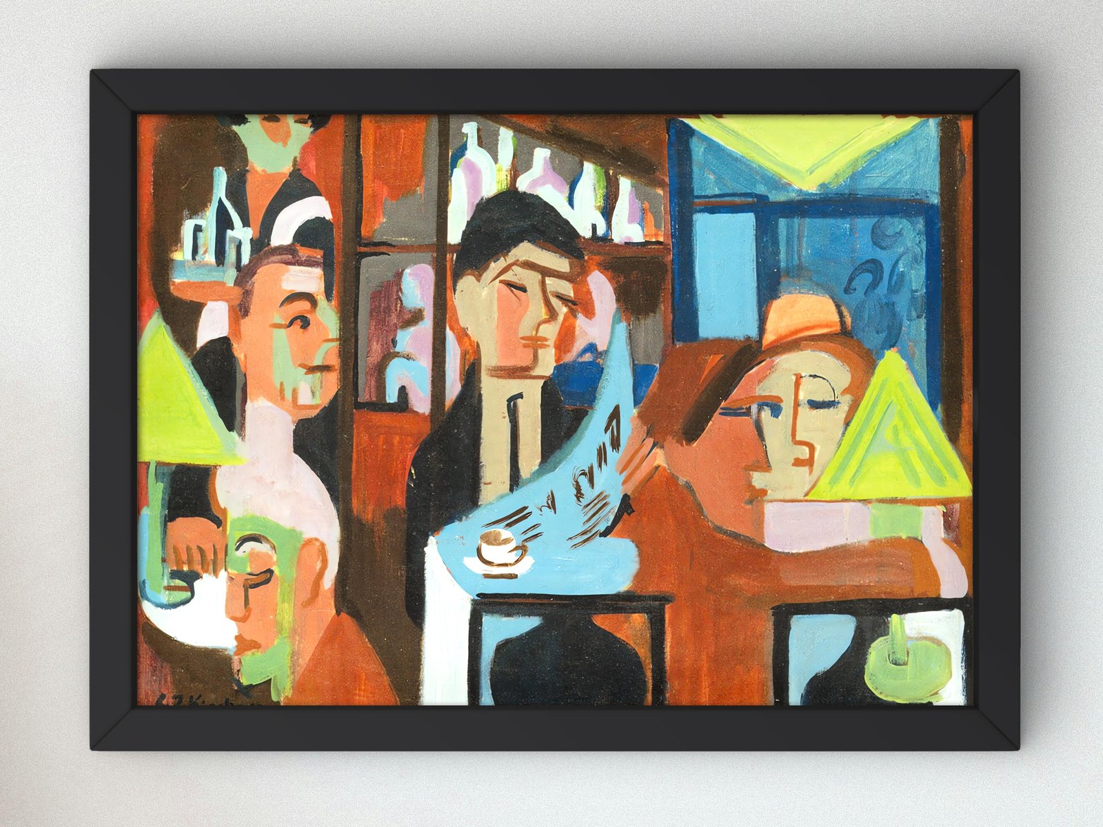 Café in Davos by Ernst Ludwig Kirchner, 1928, Expressionism, fine art print