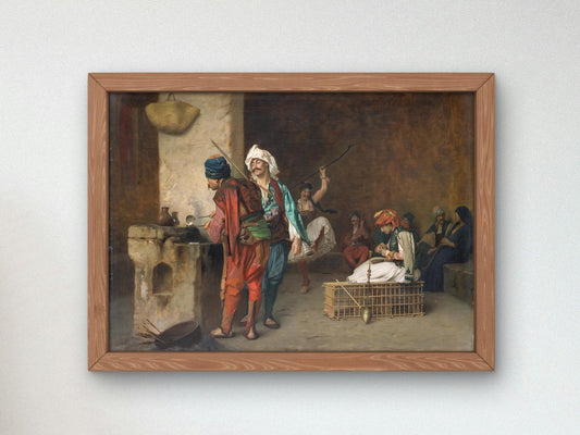 Cairo Cafe House by Jean-Léon Gérôme, 1884, Orientalism and Exoticism, fine art print