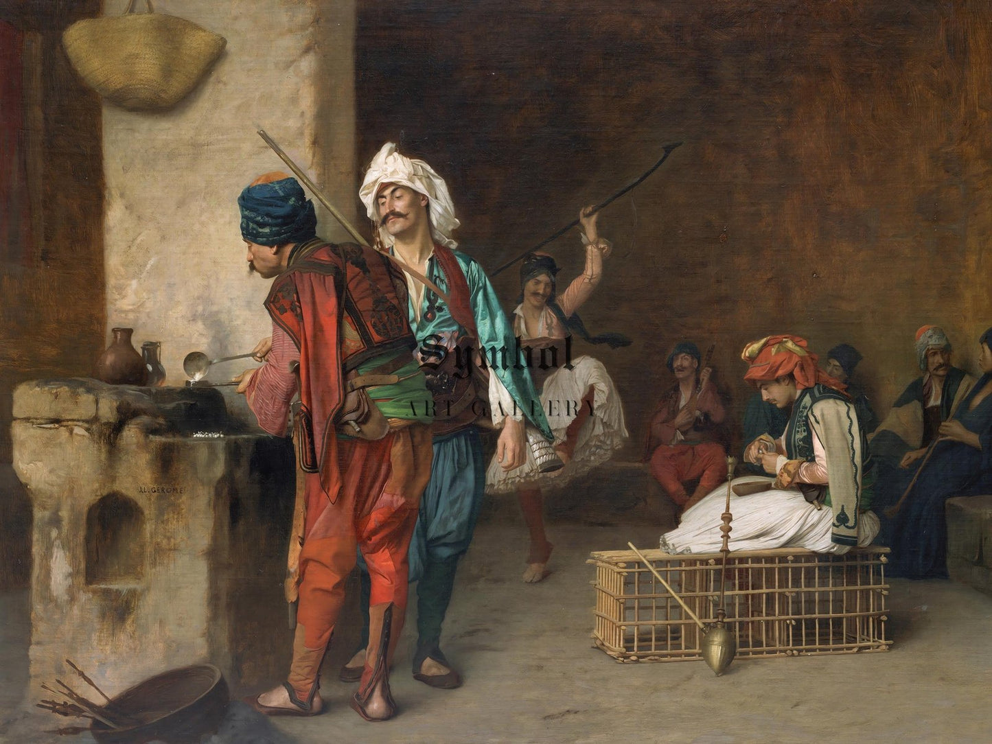 Cairo Cafe House by Jean-Léon Gérôme, 1884, Orientalism and Exoticism, fine art print