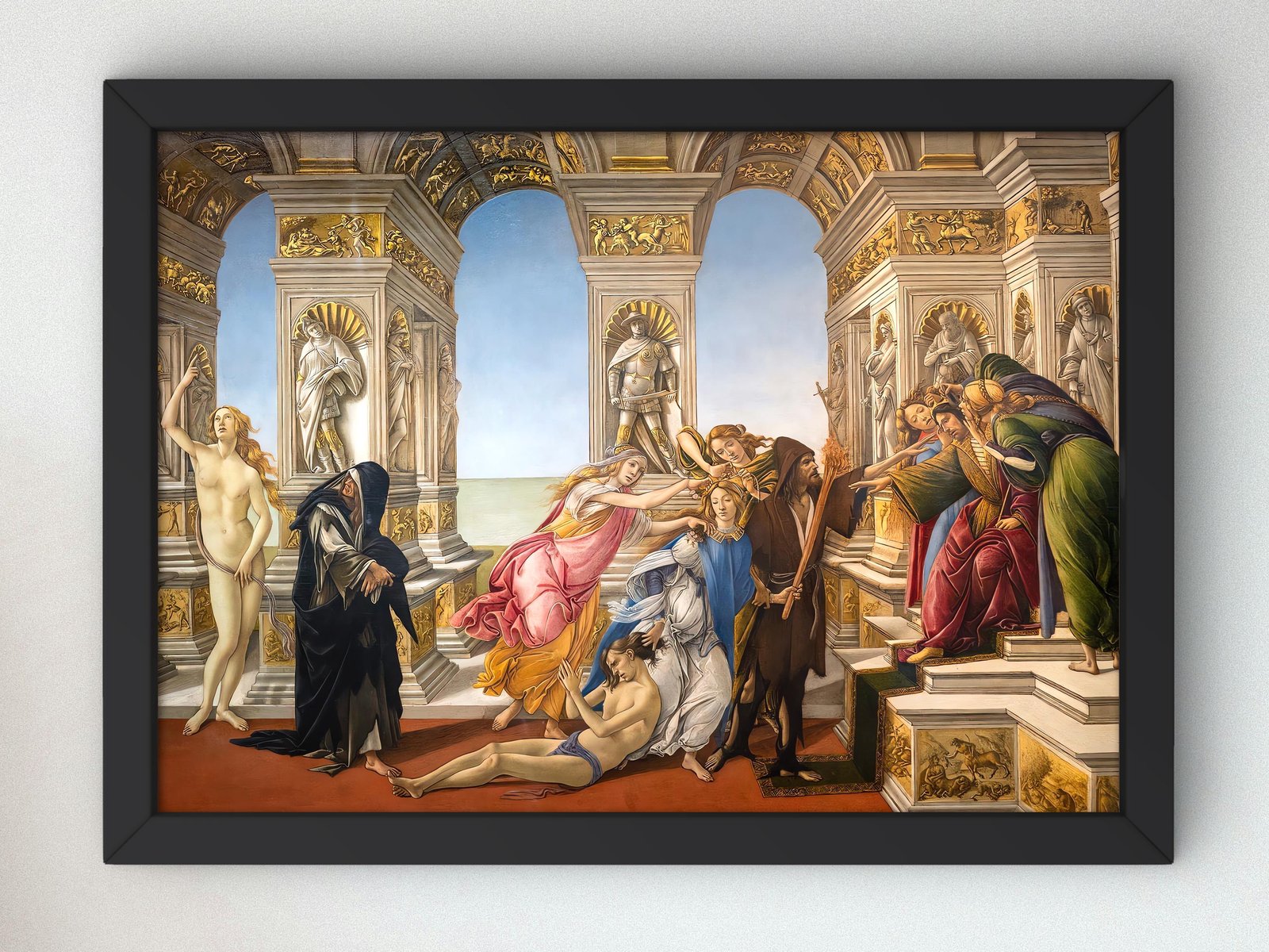 Calumny of Apelles by Sandro Botticelli, 1495, Renaissance, fine art print